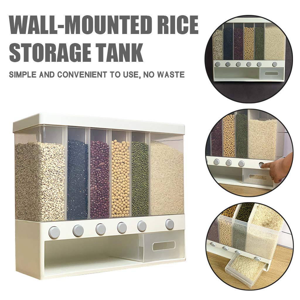 Multi-Function Food Grain Storage Container Grid Rice Bucket